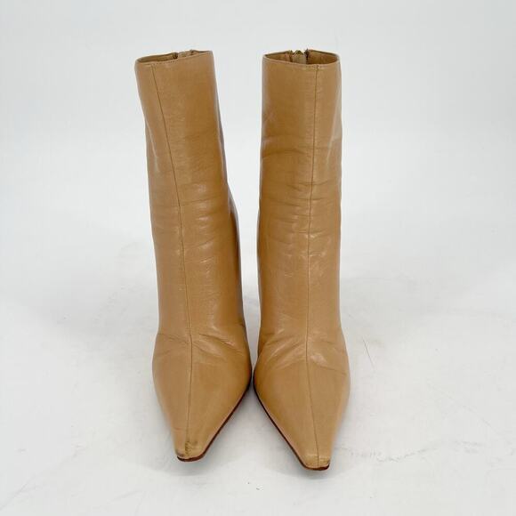 Jimmy Choo Camel Tan Retro Y2K Pointed Toe Heeled Ankle Boot size IT 38.5 - Picture 5 of 13